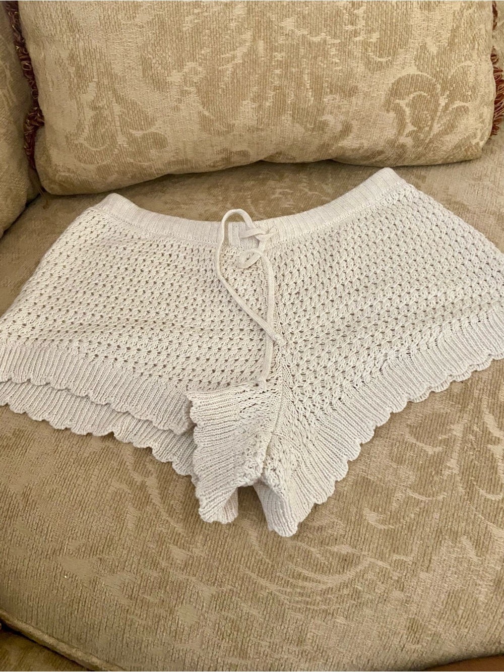 PINK Victoria's Secret Cream Crewneck Knit Sweater